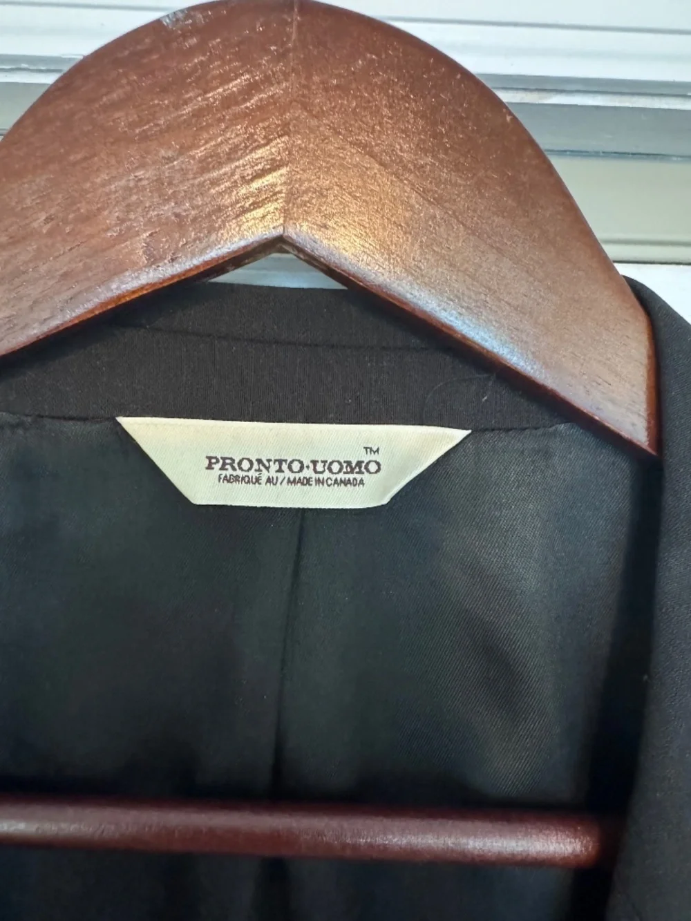 Pronto Uomo 100% Worsted Wool Black Suit Jacket Blazer 50T